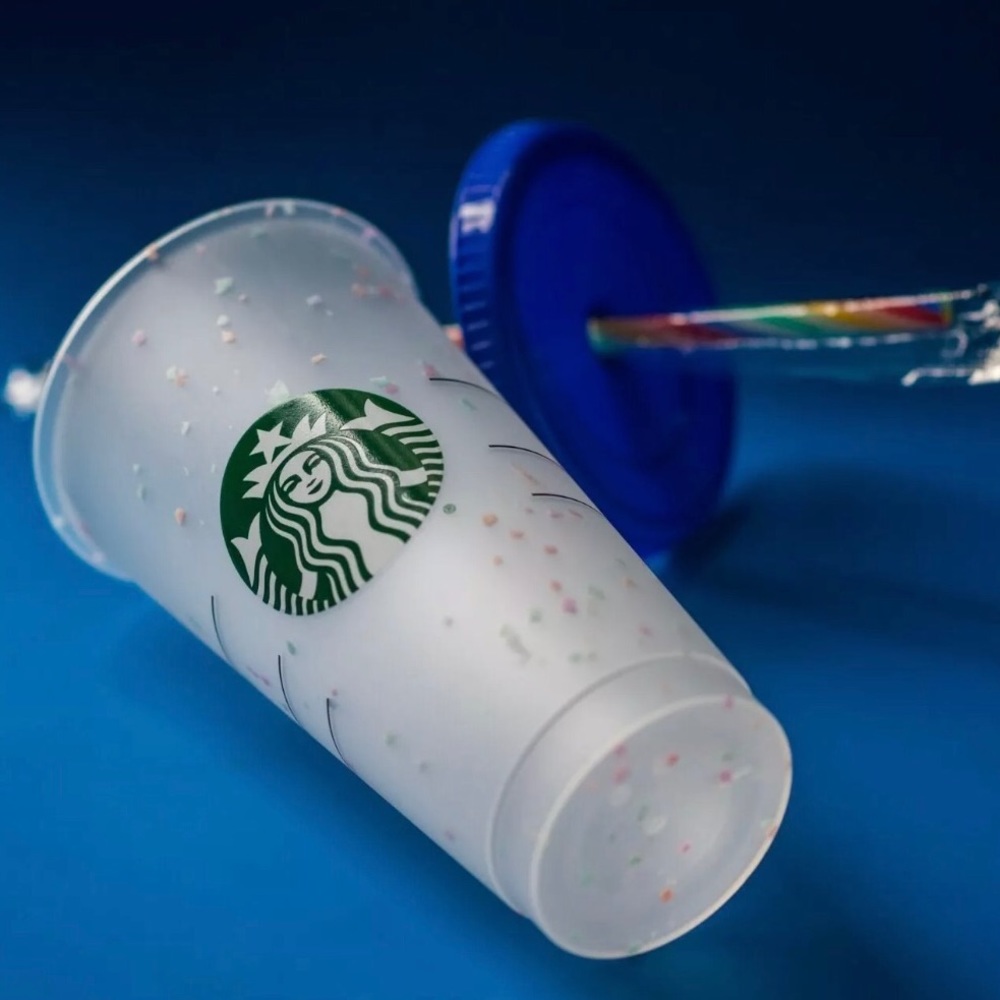 2 Starbucks confetti cups with rainbow straws… - Picture 12 of 12